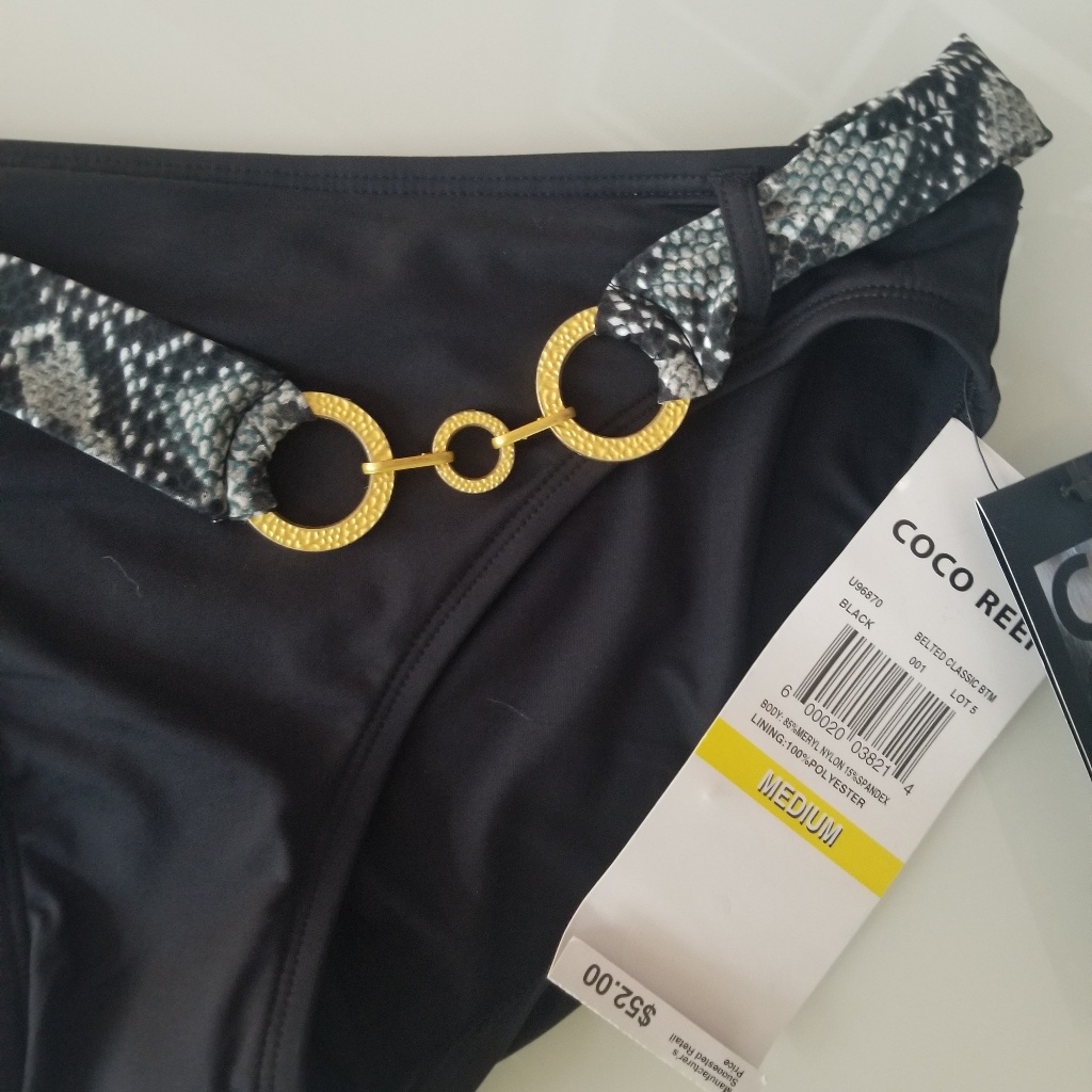 Coco Reef Python Ring Belted Black Bottoms